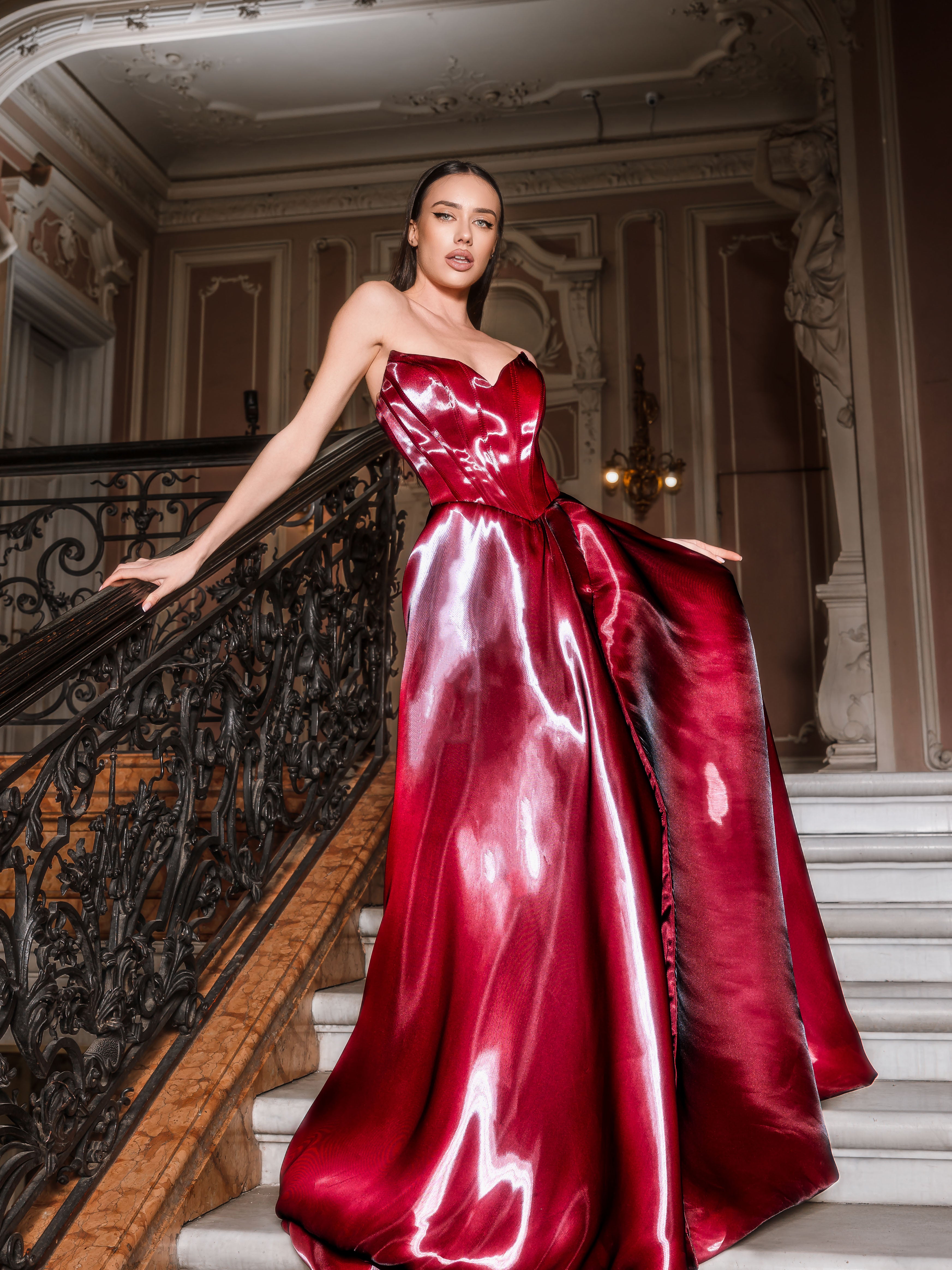 Elara - Our Red Liquid Gown | Evening Dresses by Caviar Couture Caviar Couture Elara - Our Red Liquid Gown | Evening Dresses by Caviar Couture Caviar Couture
