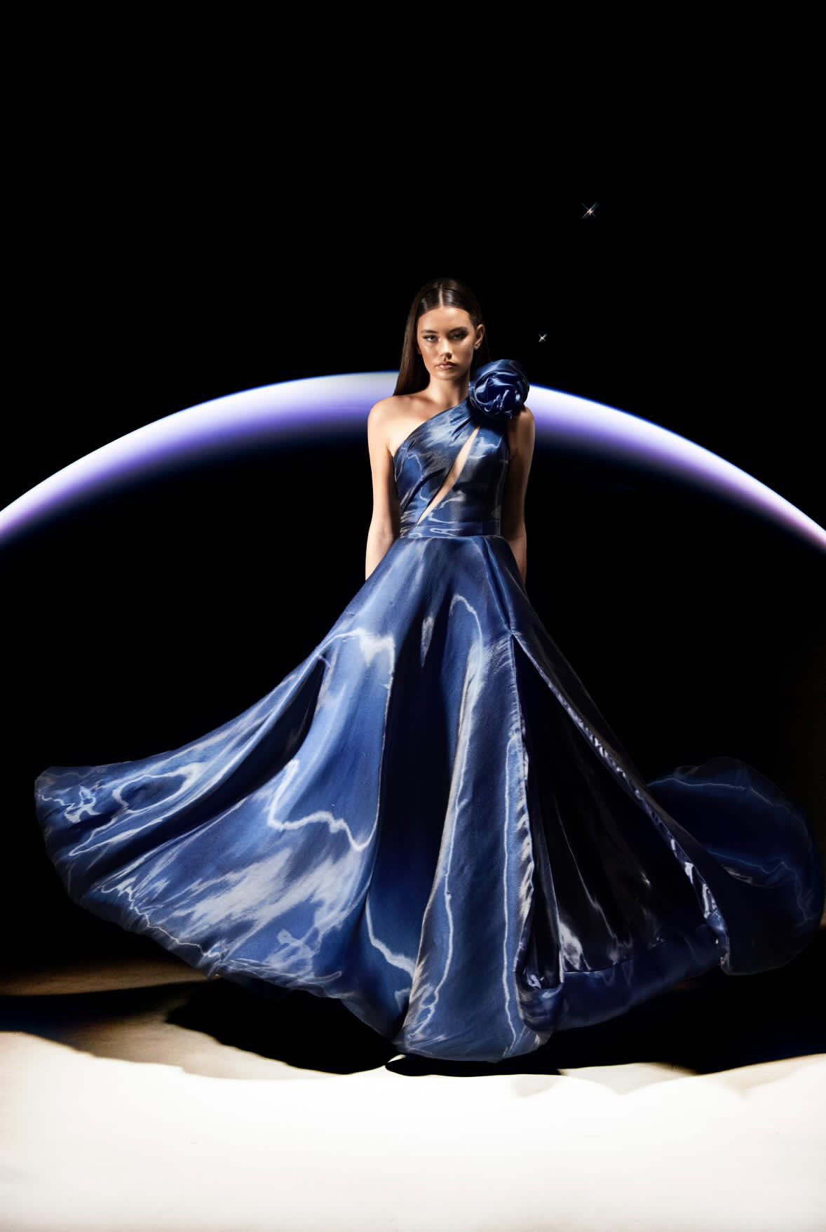 Blue Liquid Gown by Caviar Couture | Evening Dresses New Collection 2026 Blue Liquid Gown by Caviar Couture | Evening Dresses New Collection 2026