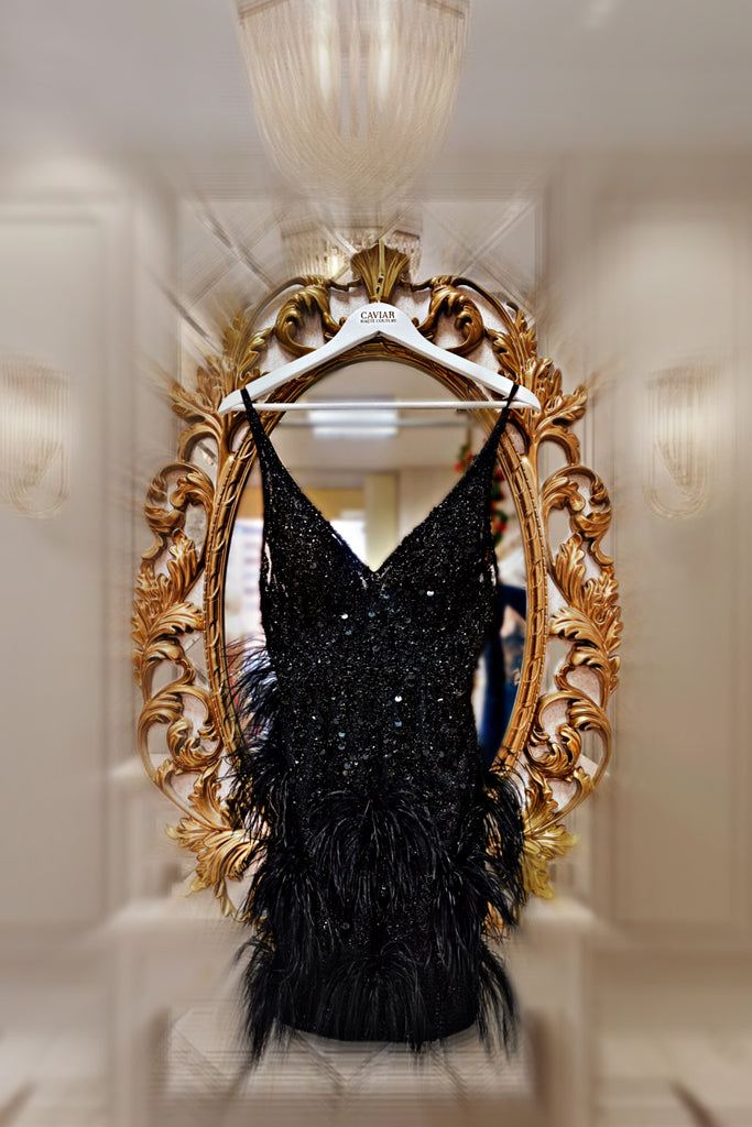 Naomie Black Sequins Dress