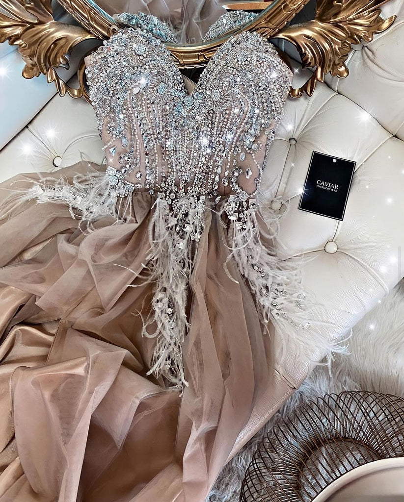 Crystal Feathers Princess Gown